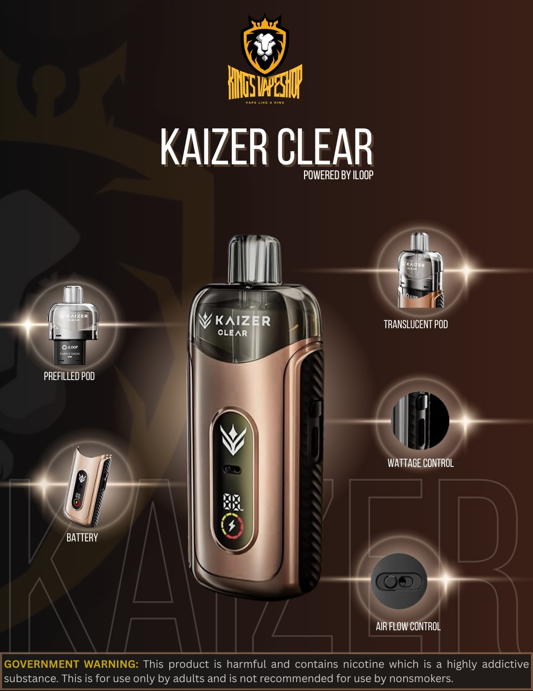 Upgrade your vape experience with the 𝑲𝑨𝑰𝒁𝑬𝑹 𝑪𝑳𝑬𝑨𝑹