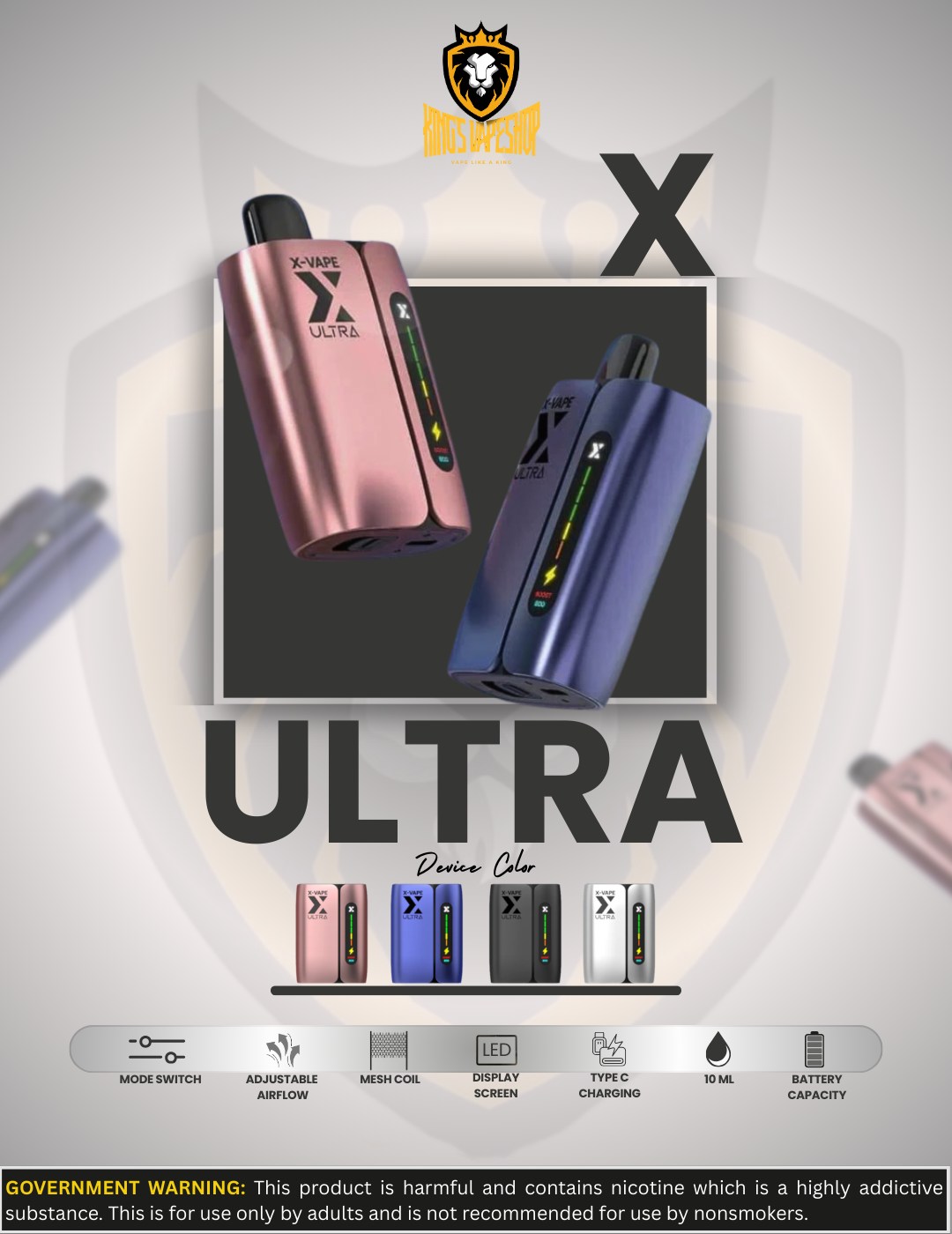 Upgrade your vape experience with the 𝐗-𝐕@𝐏𝐄 𝐔𝐋𝐓𝐑𝐀